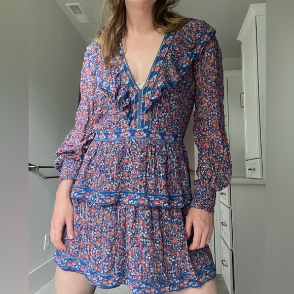 Saylor tiered blue mini dress - Picture 5 of 11